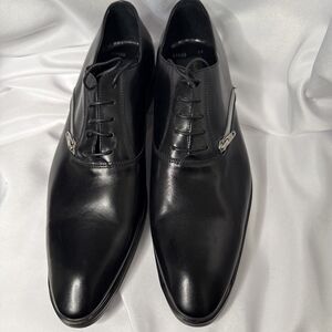 To Boot New York Black dress shoe zipper leather Men size 11 immaculate #1114